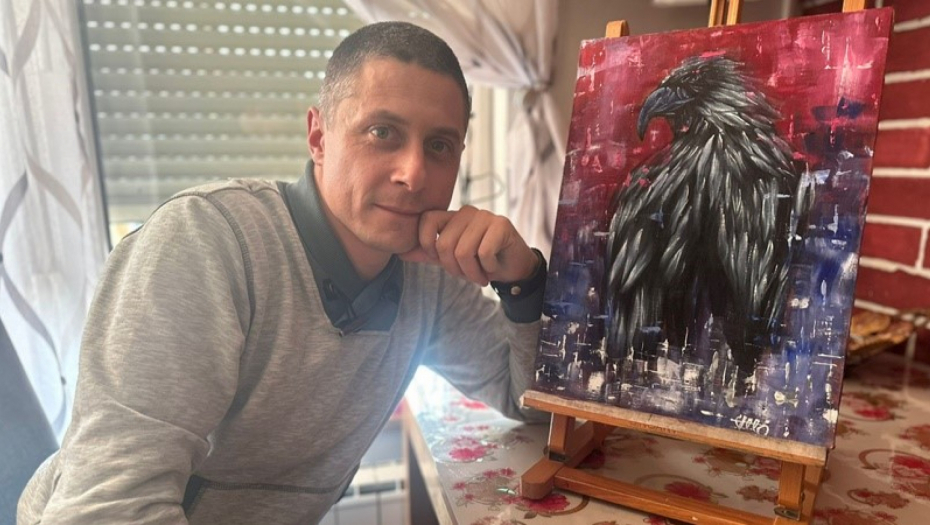 STEFAN JE OFICIR I SLIKAR Za Dan državnosti oslikao simbole Srbije, a orao za njega ima posebnu simboliku