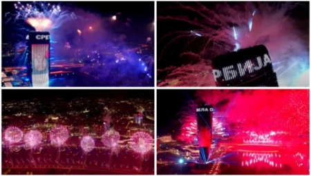 SRETENJSKI SPEKTAKL Pogledajte šou s dronovima i vatromet povodom Dana državnosti (VIDEO)