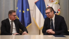 PREDSEDNIK SRBIJE SA NOVIM ŠEFOM MISIJE SAVETA EVROPE Vučić se u Beogradu sastao sa Janošem Babitijem