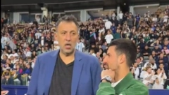 NOLE OTIŠAO NA FUDBAL Đoković gledao Mesija, video gol Srbina i proćaskao sa legendom (VIDEO)