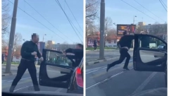 MAKLJAŽA NASRED ULICE Mladić nasrnuo na čoveka na semaforu u Beogradu, on mu uzvratio, sevale pesnice