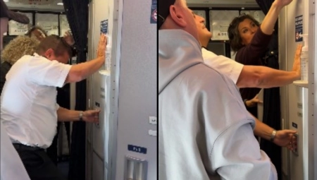 "NE PITAJTE ME KO JE UPRAVLJAO AVIONOM" Drama na nebu kada se putnik zaglavio u toaletu (VIDEO)