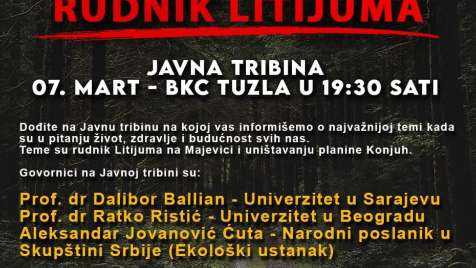 ĆUTA KAO EKOLOŠKI TEZGAROŠ Jovanović na tribini protiv rudnika u Republici Srpskoj, a na rudnik u Federaciji zatvara oči