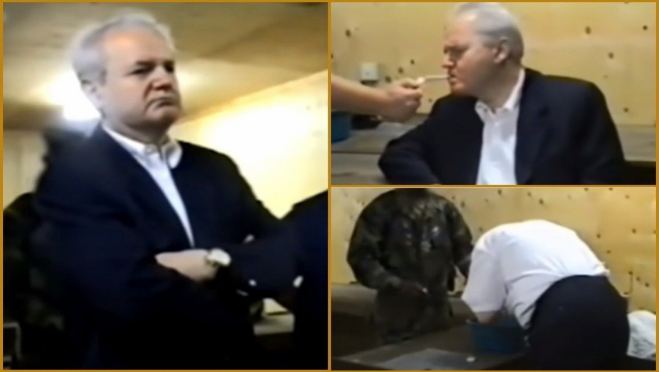 POSLEDNJI SNIMAK MILOŠEVIĆA PRE ODLASKA U HAG Zapalio cigaru u američkoj bazi - Da li morate da snimate sve ovo? (VIDEO)
