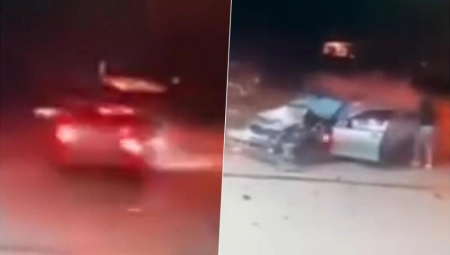 KAMERA UHVATILA KOBNI MOMENAT Krenuo da se uključi na put, automobili totalno smrskani (VIDEO)