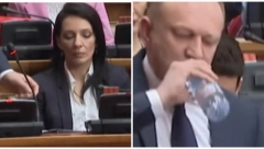 ĐILAS U SVOM NASILNIČKOM I PROSTAČKOM MANIRU MALTRETIRA MARINIKU TEPIĆ Samo je mahnuo rukom, a ona... sagla glavu i sluša, a puca od sramote! (VIDEO)