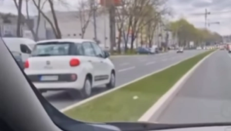 JOŠ JEDAN AUTOMOBIL U KONTRA SMERU Još jedan primer bahate vožnje zabeležen na Karaburmi (VIDEO)