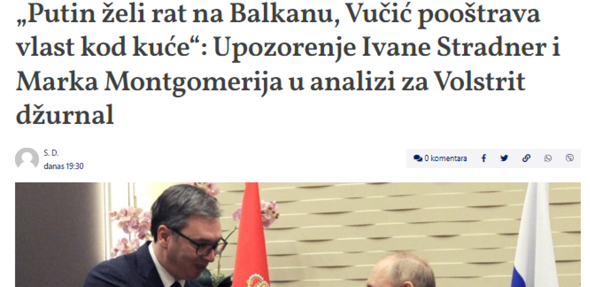 DOKAZI O RUŠENJU SRBIJE "Danas" ocrnio našu zemlju zbog nezavisne politike - smetaju im Srbi sa Kosova!