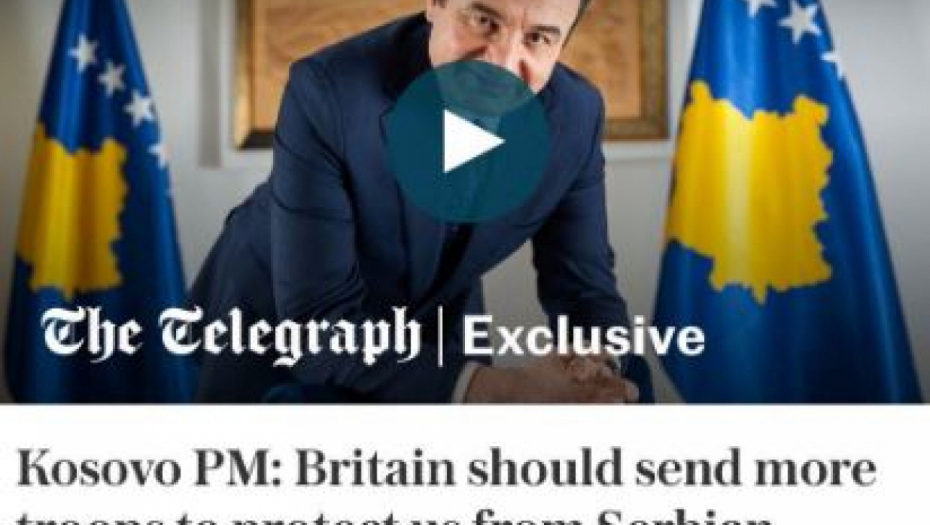 Kurti pozvao Veliku Britaniju da pošalje još trupa na KiM da bi sprečili rat