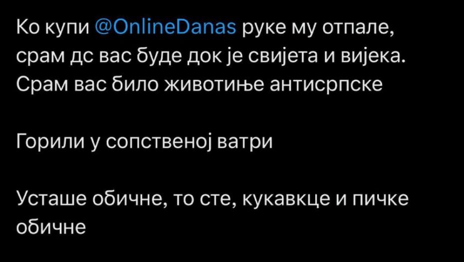 BARBA UGASIO ANTISRPSKI TABLOID "Sram vas bilo životinje antisrpske. Gorili u sopstvenoj vatri"