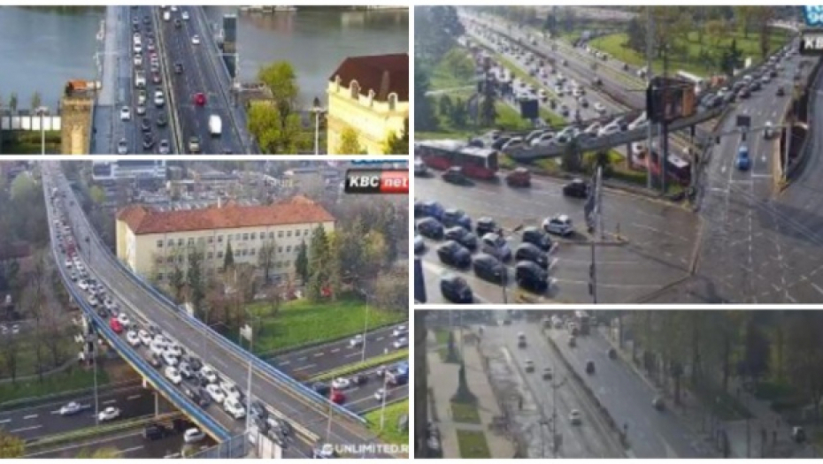 NA BEOGRADSKIM MOSTOVIMA SU KOLONE NEPREGLEDNE Haotično na ulicama prvog dana radne nedelje (FOTO)