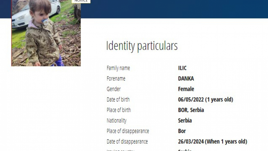 INTERPOL RASPISAO POTRAGU ZA DANKOM Objavljena žuta poternica