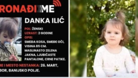 DANKU ODVELI PREKO ĐERDAPA U RUMUNIJU? Deveti dan traga se za dvogodišnjom Dankom Ilić, koja je misteriozno nestala u dvorištu u Banjskom Polju