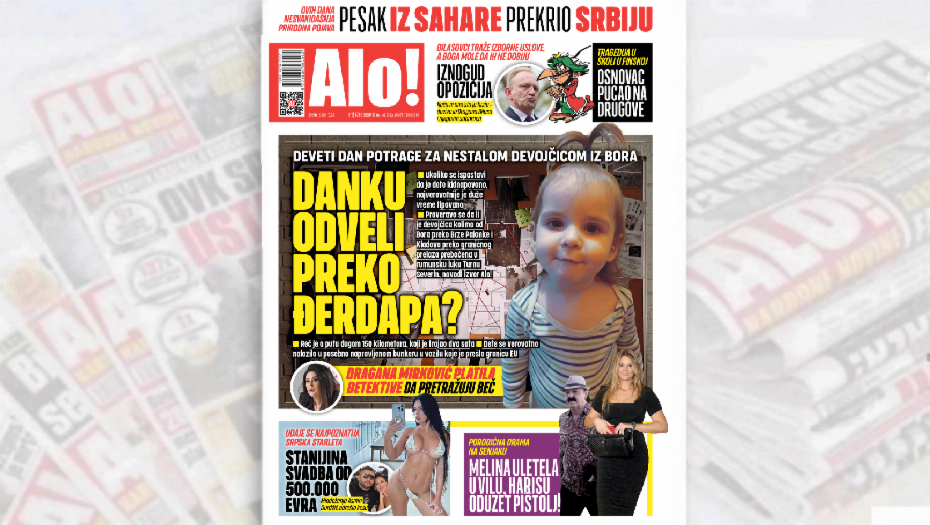 DANKU ODVELI PREKO ĐERDAPA? Deveti dan potrage za nestalom devojčicom iz Bora