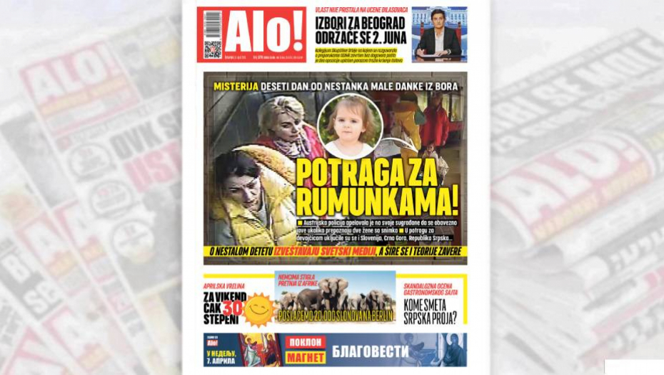 POTRAGA ZA RUMUNKAMA! Deseti dan od nestanka male Danke iz Bora