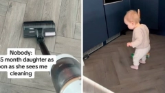 NAJBOLJA POMOĆNICA Mama snimila šta radi njena ćerkica svaki put kad usisava, video nasmejao milione