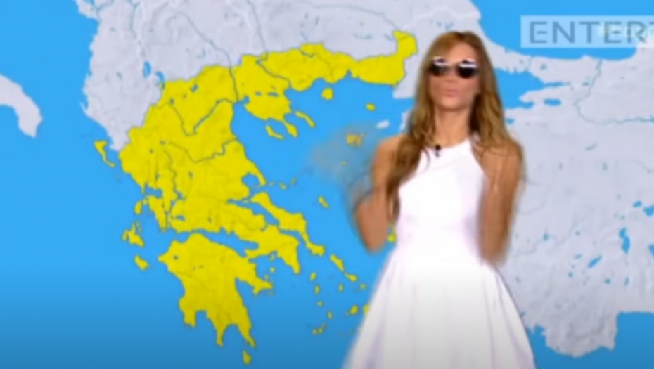 MEŠA KAO NA ŠIPCI Grčka voditeljka vremenske prognoze POMUTILA UM gledaocima (VIDEO)