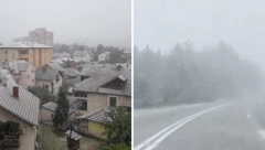 SRBIJA ZAVEJANA USRED APRILA U ovim mestima se ne vidi ni prst pred okom! (VIDEO)