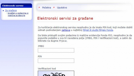 OVO IMAJTE U VIDU KADA RAČUNATE KOLIKA ĆE VAM BITI PENZIJA Preko elektronskog servisa Fonda PIO možete dobiti podatke, uz jedan uslov