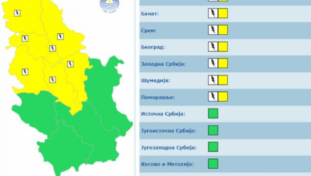 VIŠE OD POLA SRBIJE "UŠLO U ŽUTO" RHMZ popalio alarme - upozoravaju na OVU pojavu (FOTO)