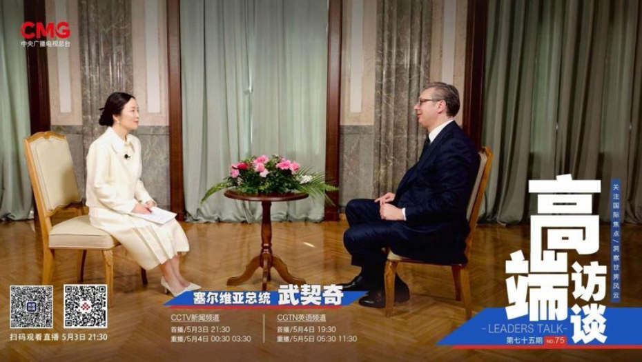 INTERVJU PREDSEDNIKA VUČIĆA NA KINESKOJ CCTV GLEDALO VIŠE OD 300 MILIONA LJUDI! Predsednik Srbije apsolutni hit u Kini! (FOTO)