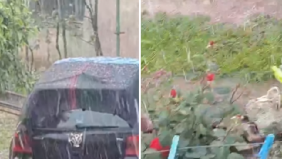 NEVREME SE SRUČILO NA SRPSKI GRAD Kuglice "tuku po golfu", nagrabusio je ko nije imao gde da se skloni (VIDEO)