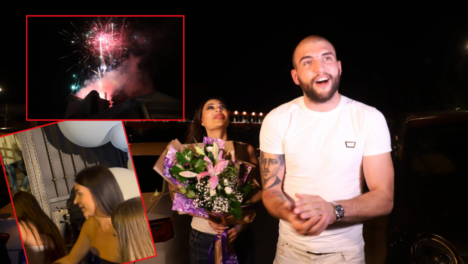 SPEKTAKULARAN VATROMET IZNAD VILE RAŽNATOVIĆA! Stigla i Anastasija iz Sevilje, gosti blokirali ulicu, dirljivi prizori!