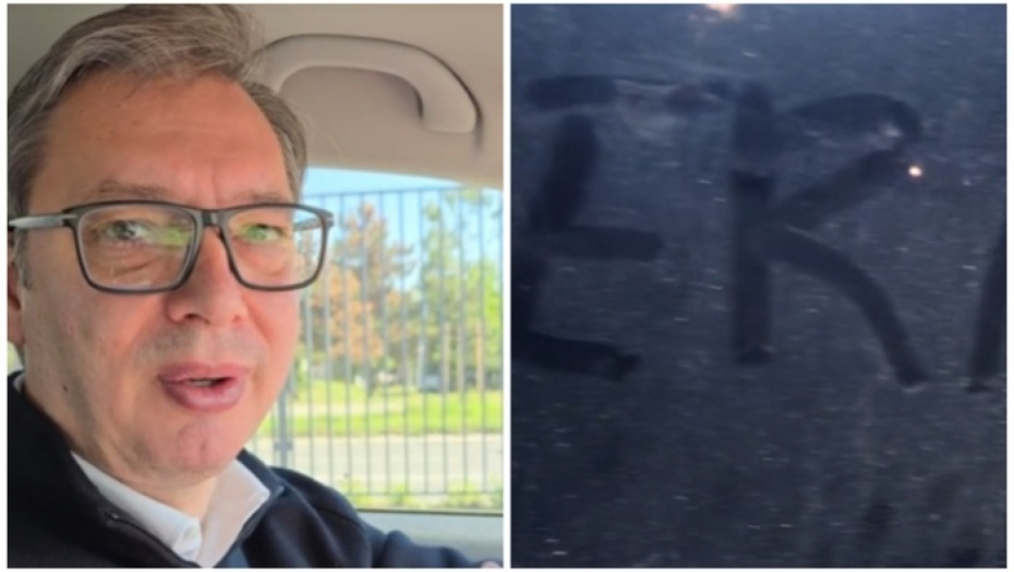 VUČIĆ SE PROVOZAO BEOGRADOM Natpis na kolima je HIT, a on kaže: "Ne iskradam se ja da vozim, nego..."
