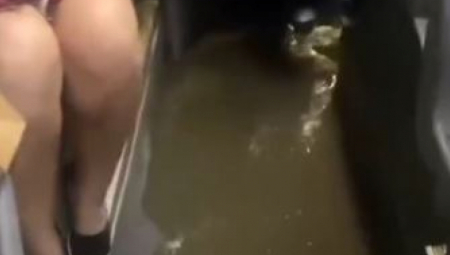 BEOGRAĐANI U VODI DO ČLANAKA POKUŠAVAJU DA DOĐU DO KUĆE! Isplivao snimak iz autobusa 20 - nevreme napravilo haos u Mirijevu! (VIDEO)