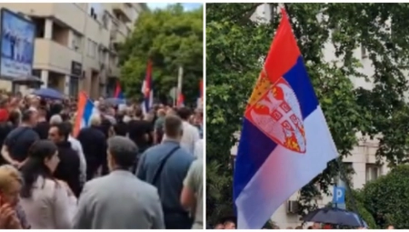 DIGLI SE SRBI U CG PROTIV IZDAJE Reka ljudi na ulicama, viore se trobojke (VIDEO)