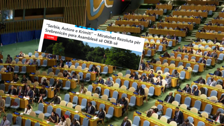 DA STVAR BUDE GORA, JAVNO PRETE SRBIJI Albanski mediji slave sramnu rezoluciju o Srebrenici