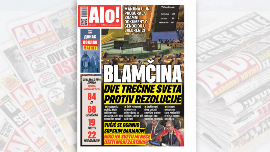 BLAMČINA! DVE TREĆINE SVETA PROTIV REZOLUCIJE Manjina u UN progurala sramni dokument o genocidu u Srebrenici