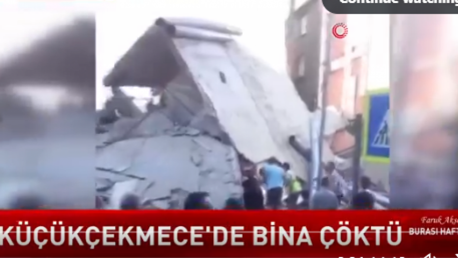 SRUŠILA SE ZGRADA U ISTANBULU! Jezivi prvi snimak nesreće, ljudi zarobljeni u ruševinama (VIDEO)