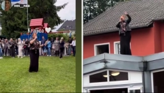 ĆANA PEVALA NA KROVU U PORTI HRAMA! Snimak izazvao haos u regionu, orila se čuvena srpska pesma: "Ljudi su negodovali!"