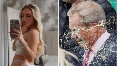 PLJAS! POLITIČAR DOBIO MILKŠEJK POSRED FACE Izuzetno atraktivna žena optužena za napad na Faraža (FOTO)