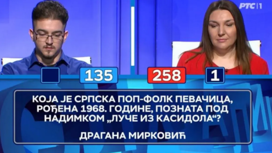 NEVEROVATNA SCENA U SLAGALICI Takmičar NIJE ZNAO odgovor na pitanje koje zna pola Srbije