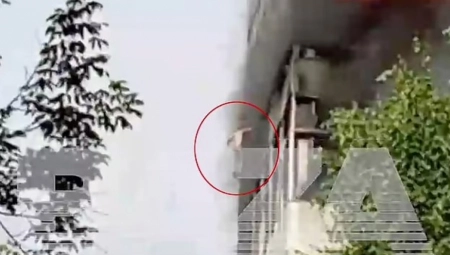PAKAO U "TAJNOM RUSKOM ISTRAŽIVAČKOM CENTRU": Jezivi snimci, ljudi skaču sa osmog sprata da se spasu od požara (VIDEO)