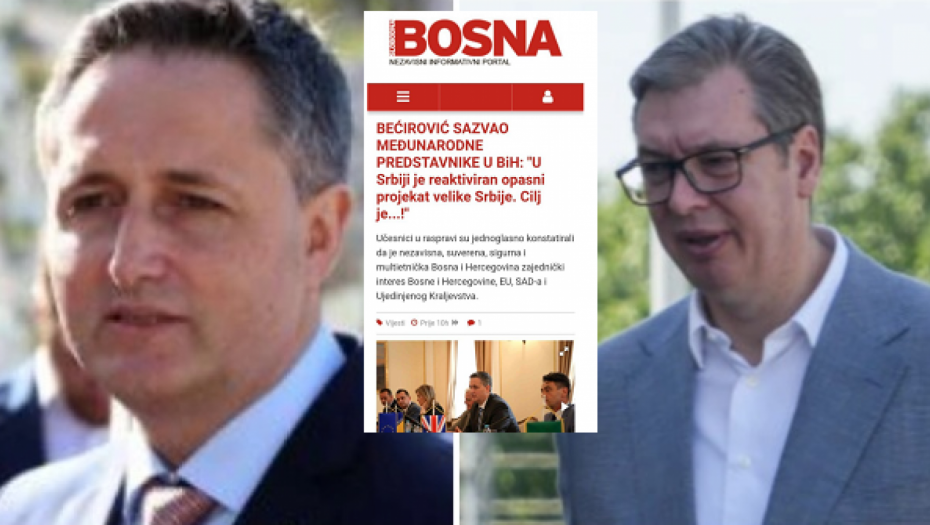 EKSTREMISTA BEĆIROVIĆ OPET KUKAO NA VUČIĆA Opterećen je njime - i ambasadama se žalio na srpskog predsednika jer ne da da se ponižavaju Srbi i Republika Srpska
