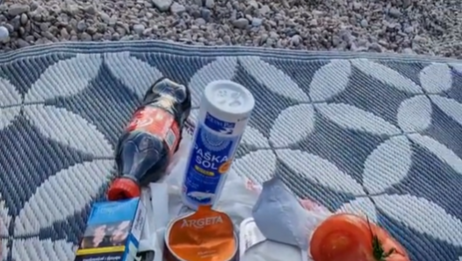 "DRUŽE, OVO JE CARSKA GOZBA" Paradajz turista snimio šta jede na plaži i oduševio korisnike mreža (VIDEO)