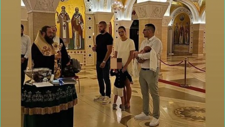 VELJKO RAŽNATOVIĆ KRSTIO SINA! Intimna ceremonija u Hramu Svetog Save