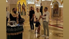 VELJKO RAŽNATOVIĆ KRSTIO SINA! Intimna ceremonija u Hramu Svetog Save