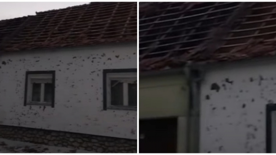 KUĆA KAO DA JE BOMBAMA ZASUTA Čovek u suzama, nevreme mu razorilo dom! (VIDEO)
