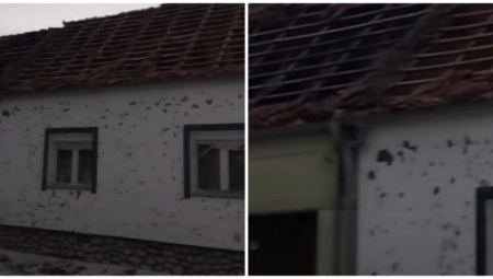 KUĆA KAO DA JE BOMBAMA ZASUTA Čovek u suzama, nevreme mu razorilo dom! (VIDEO)