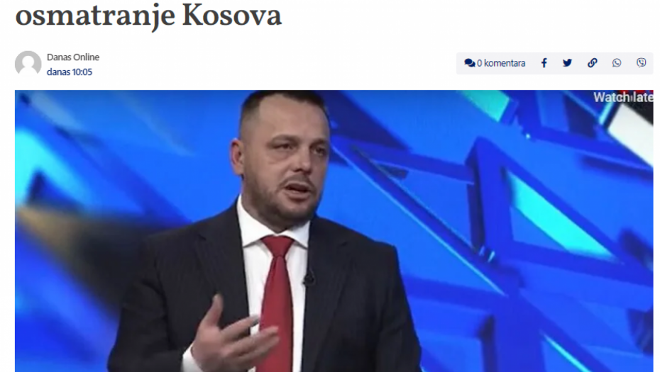 OBJAVLJUJU PRETNJE I BLJUVOTINE BANDE IZ PRIŠTINE Opozicioni "Danas" postao propagandna agencija lažne države Kosovo i Aljbina Kurtija!
