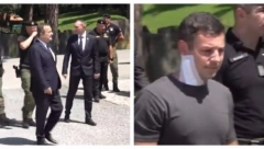 PRVA SLIKA RANJENOG ŽANDARMA KOJI JE ZAUSTAVIO TERORISTIČKI NAPAD U BEOGRADU Nasmejan na svečanom prijemu
