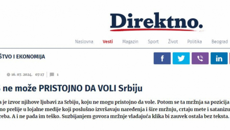 FAŠIZAM ĐILASOVIH MEDIJA Skandalozan tekst osvanuo u opozicionom mediju