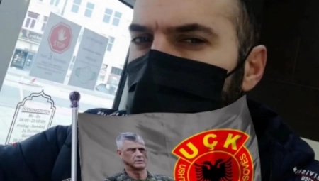 ALBANAC KOJI JE UBIO SRPSKOG POLICAJCA NIKOLU VELIČA TERORISTIČKU OVK Idoli su mu terorista Tači i HITLER!