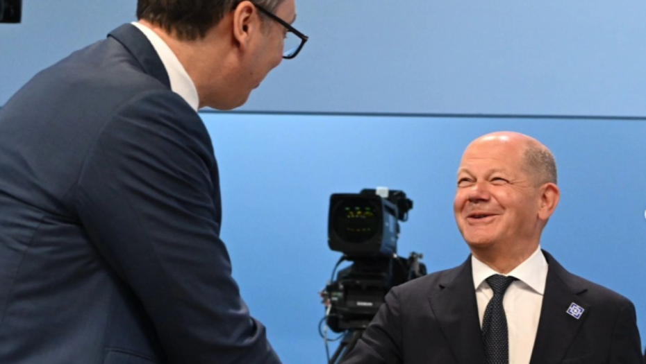 OLAF ŠOLC SLETEO U BEOGRAD! Nemačkog kancelara dočekao predsednik Vučić