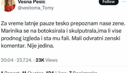 VESNA PEŠIĆ RAZVALILA MARINIKU TEPIĆ "Koliko je botoksa stavila, šta je sa ženama danas"