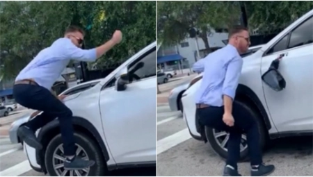 KUNG FU NA RASKRSNICI Zaustavio je saobraćaj, izašao iz auta i pokazao šta zna (VIDEO)